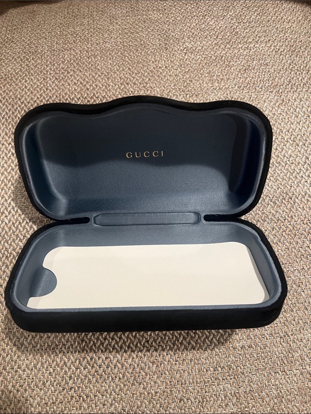 Gucci Navy Blue and Cream Eyewear Case